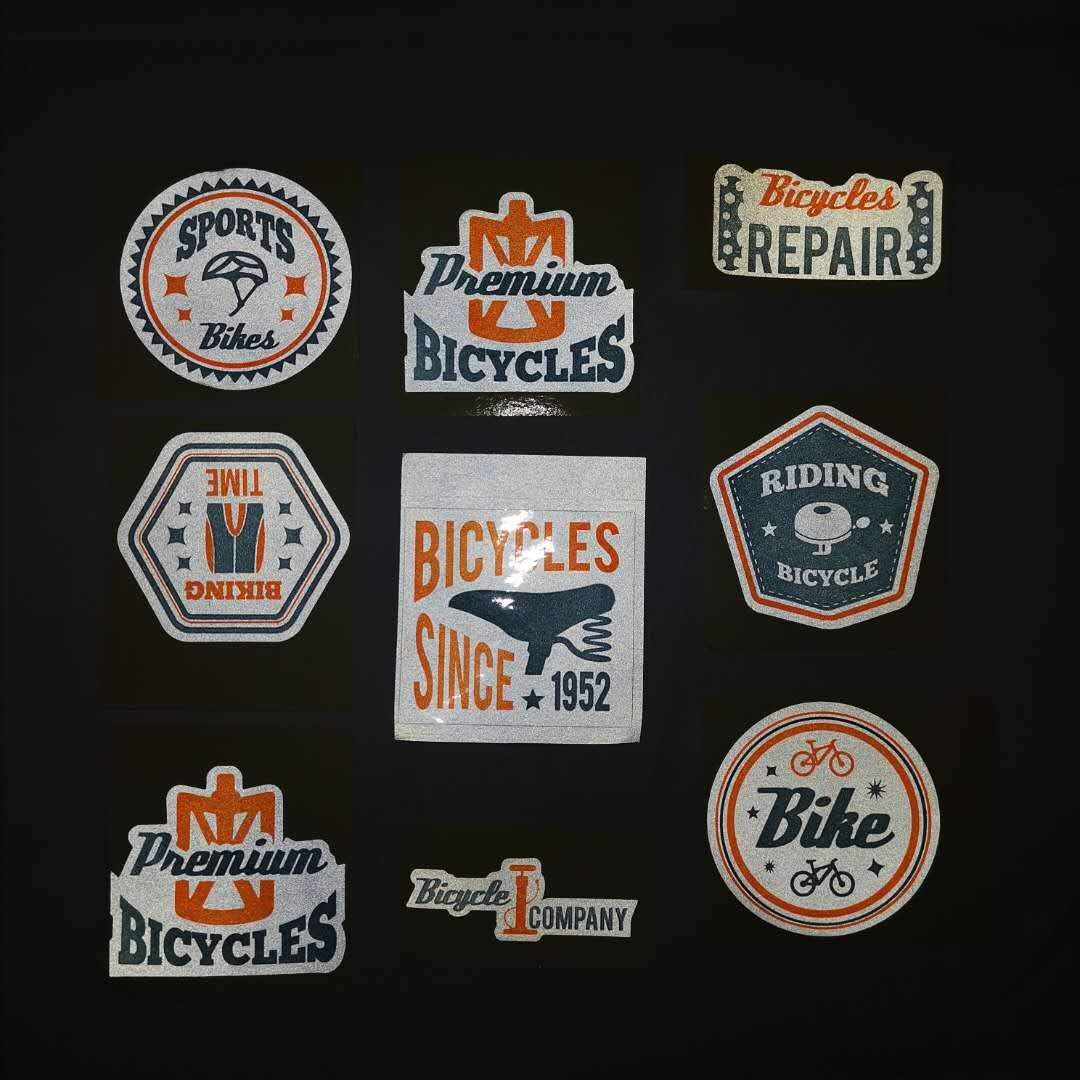 Hi Vis Reflective Motorcycles Helmets Sticker Custom Reflex Logo for Safety Decoration