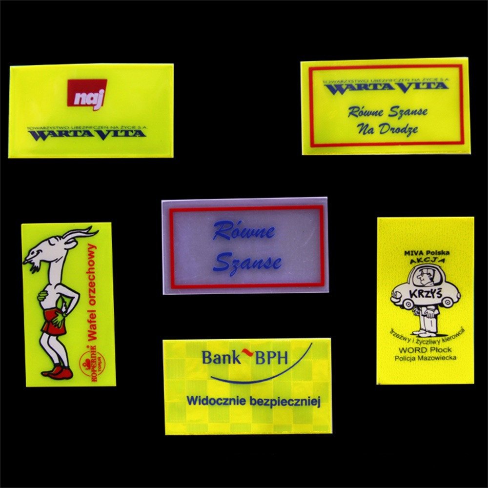 Hi Vis Reflective Motorcycles Helmets Sticker Custom Reflex Logo for Safety Decoration