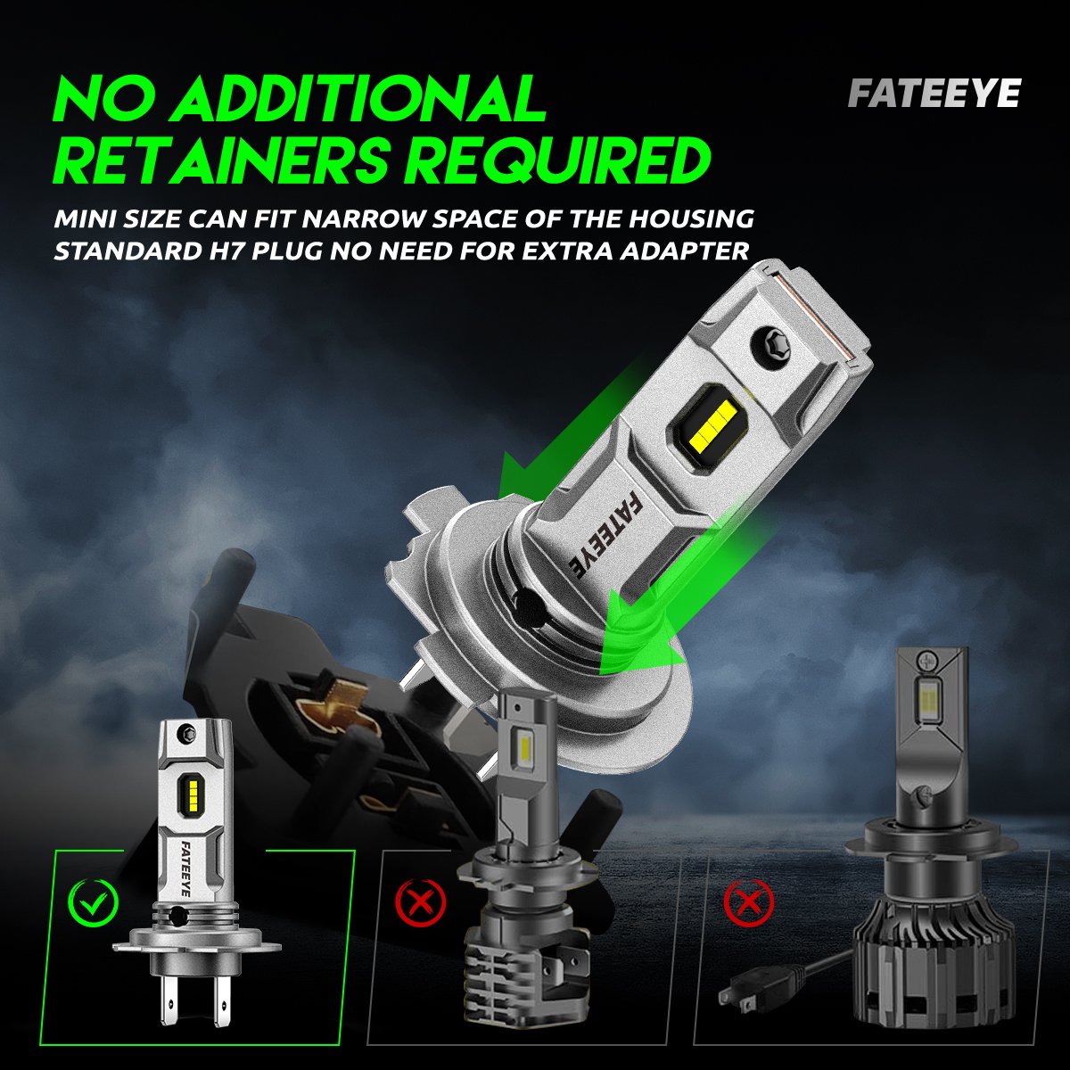 Fateeye H7 Led Headlights Bulb Headlamp Led Lighting for Cars Led Head Lights Auto Lighting System