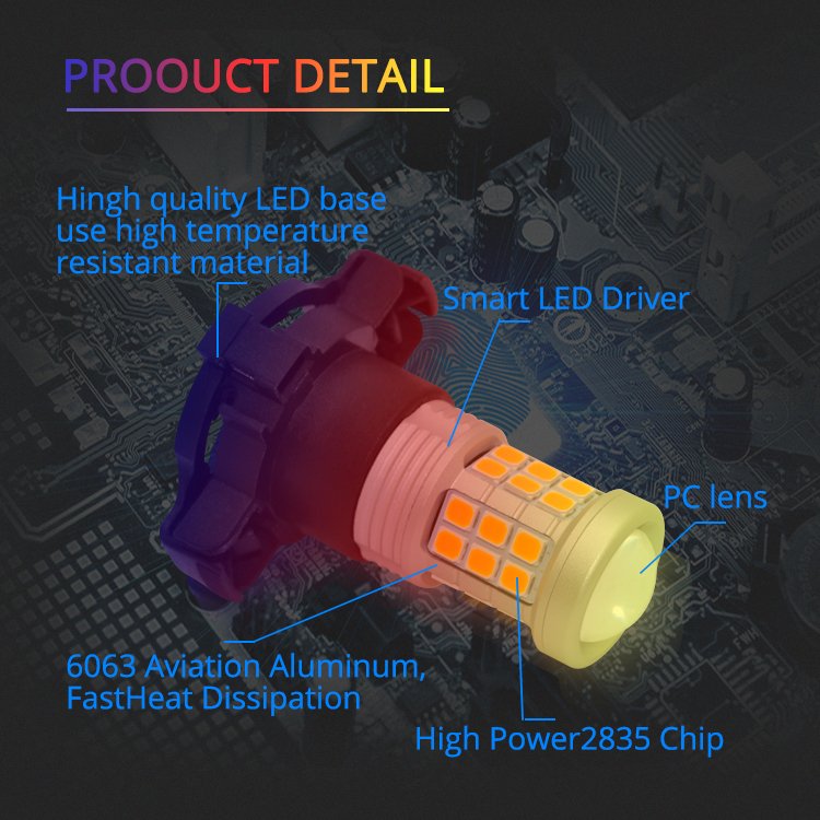Car Back Light PSX24W Daytime Running Light Bulb Rgb LED Bulbs 12v Driving Fog Lights Bulb Car LED Headlight