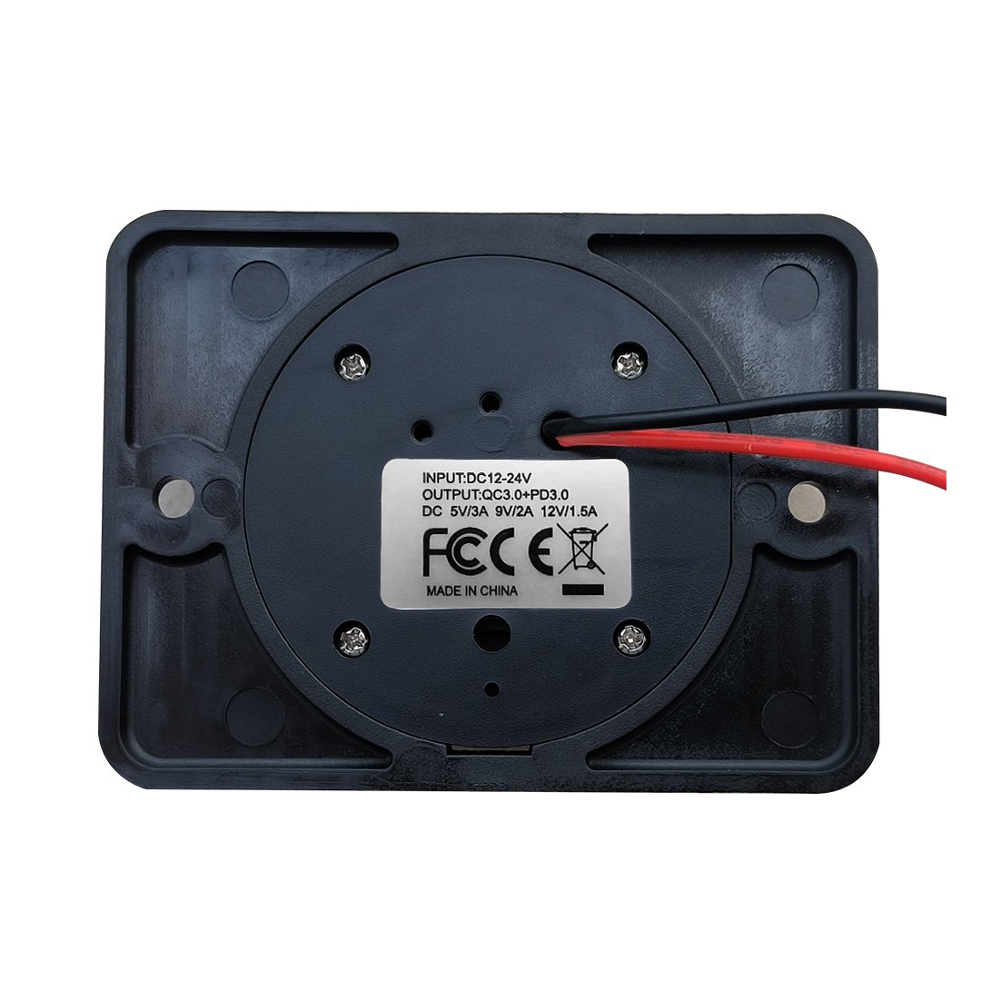 Bus Parts Accessories Blue Red Diode Led 24V Input Bus Charger Rectangular Type Usb Charger and C for Bus Seat