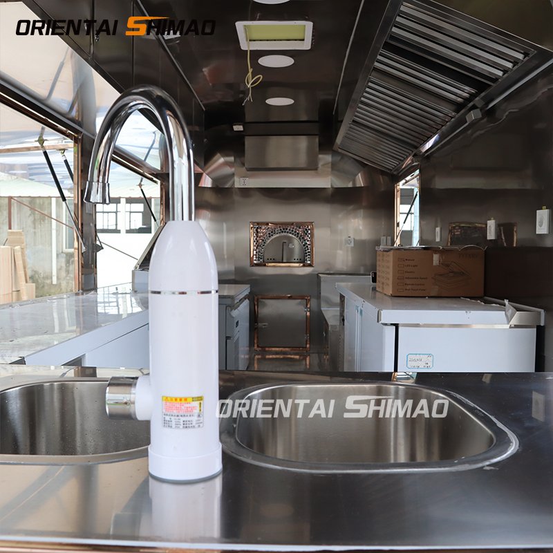 Shimao Oriental Stainless Steel Airstream Food Trailer Mobile Restaurant for BBQ Hot Dogs Coffee Ice Cream Fast Vending Cart