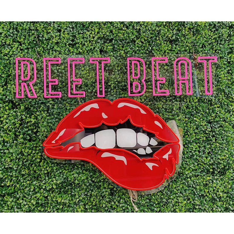 Custom Red Lips Neon Sign Led Signs Acrylic Artwork LED Lips Neon Sign for Wall Decor Bedroom Bar Pub Christmas Party Light