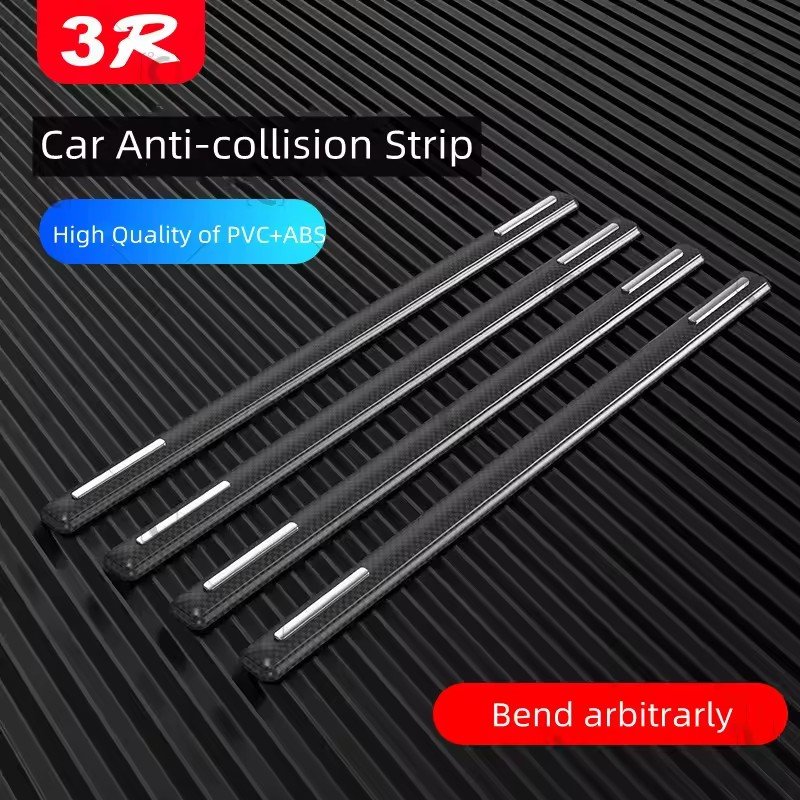 High Quality 4pcs Carbon Bumper Protector Sticker Anti-Scratches Car Door Accessories for SUV VAN BUS Car