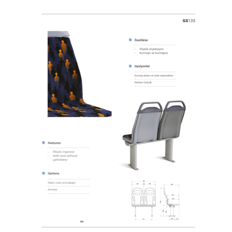 High Comfort and Economy Best Quality Bus Passenger Seat
