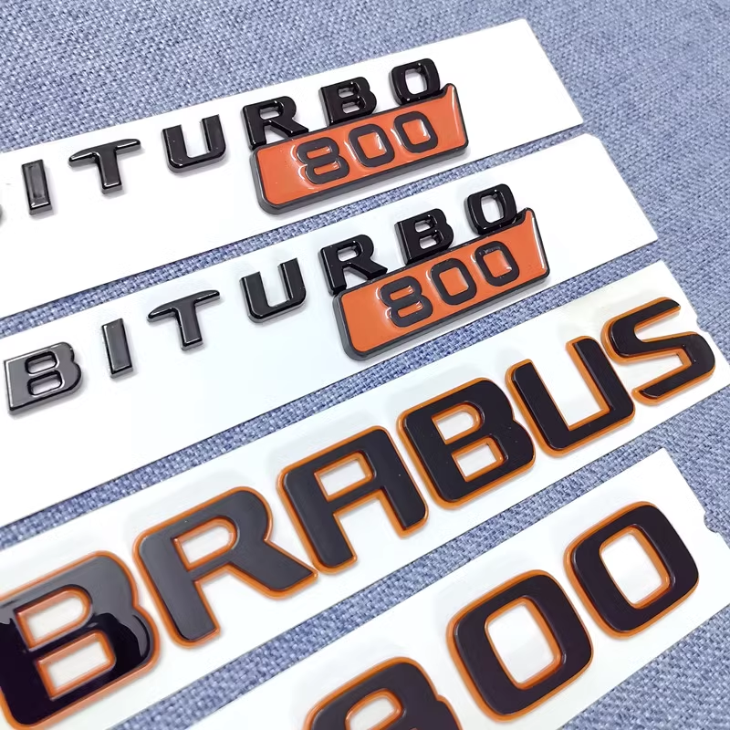 Car Fender Biturbo 700 800 900 Logo Emblem for Mercedes Benz BRA BUS G700 G800 G900 G Class G550 G63 G65 W463 W464 Accessories