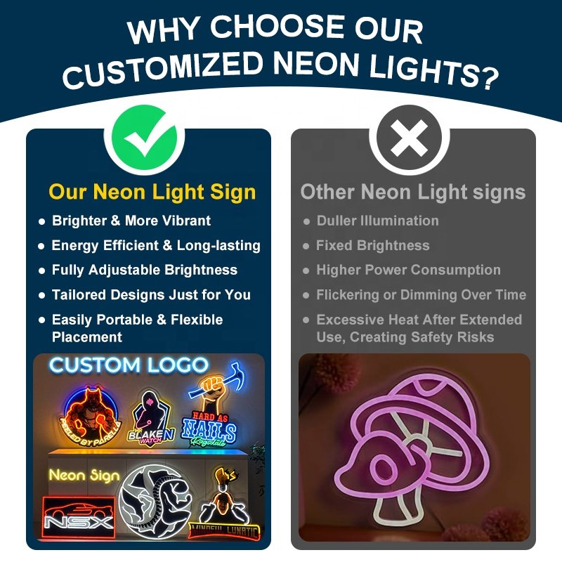 Durable Neon Light Sign Customizable for Business & Home Energy Efficient and Reliable