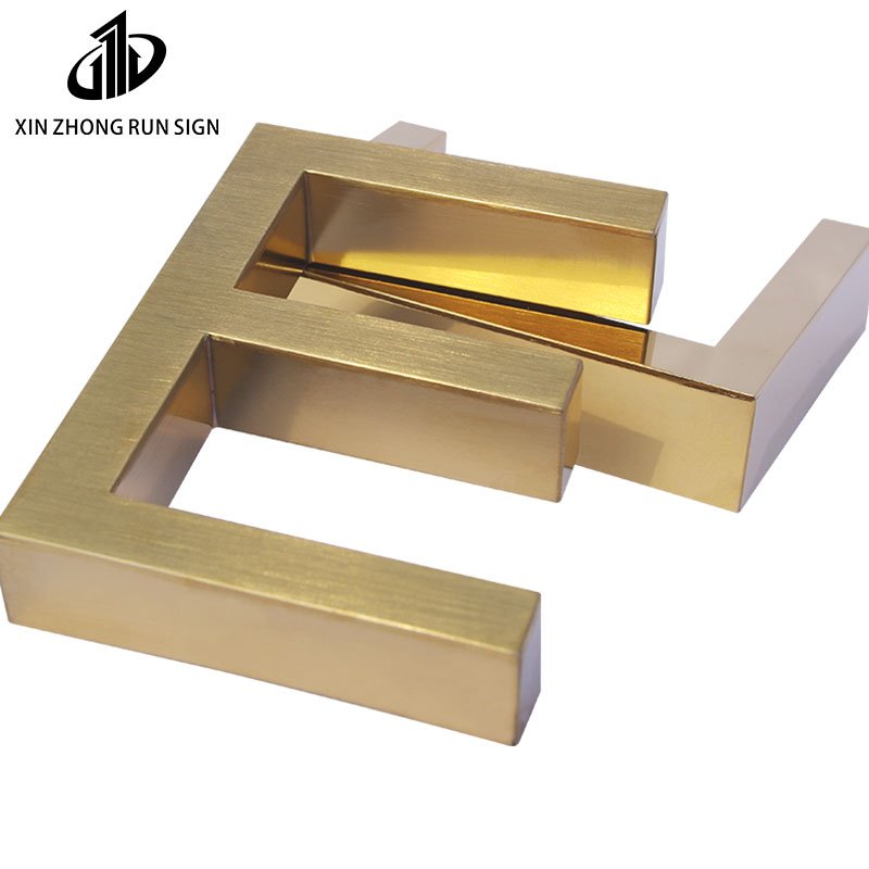 High Quality Custom Company Name Stainless Steel Channel Letter Sign Custom Outdoor 3d Metal Letters Sign