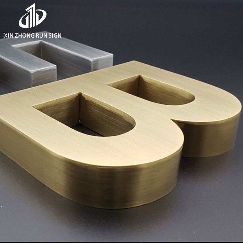 High Quality Custom Company Name Stainless Steel Channel Letter Sign Custom Outdoor 3d Metal Letters Sign