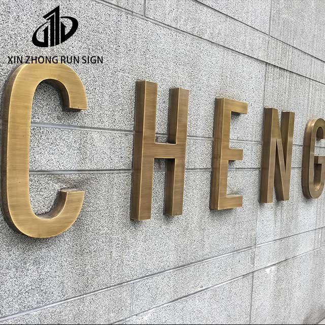 High Quality Custom Company Name Stainless Steel Channel Letter Sign Custom Outdoor 3d Metal Letters Sign