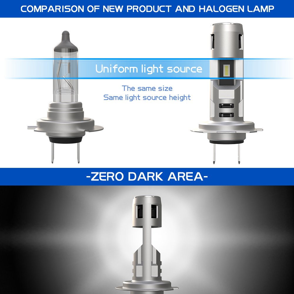Auto Lighting System X7 H7 H11 H4 Led Headlights Bulb 9006 Bus 4 Sides Headlamp Led Lighting Vehicle Cars Led Head Lights