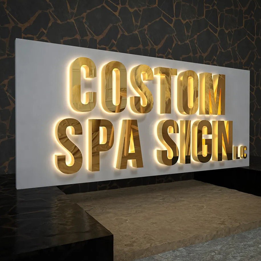 High Quality Outdoor Factory Supplier Heavy Duty Type Backlit Logo Board LED Steel Letters Light up Signs for Shop Front Sign