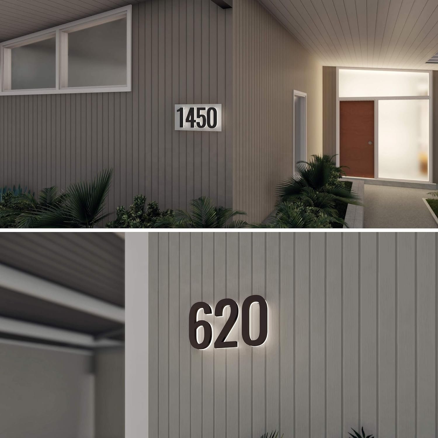 Customizable High Lumen Acrylic 3D Solar Powered Wall Logo Sign Light Letters Solar House Number Light for Company