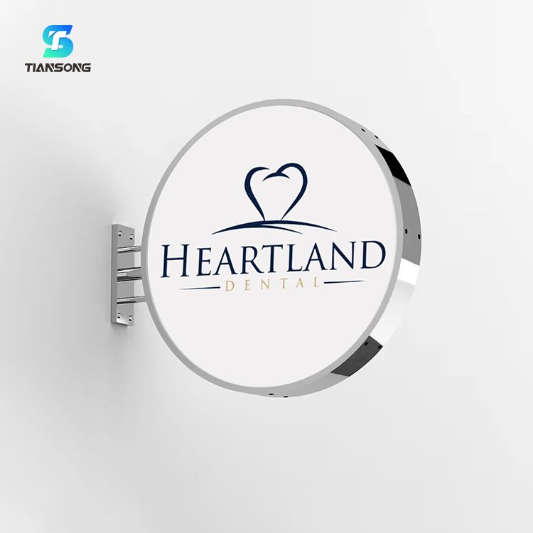 Fast Delivery Outdoor Led Sign Stainless Steel Light Box Advertising Exhibition LightBox for Brand Logo