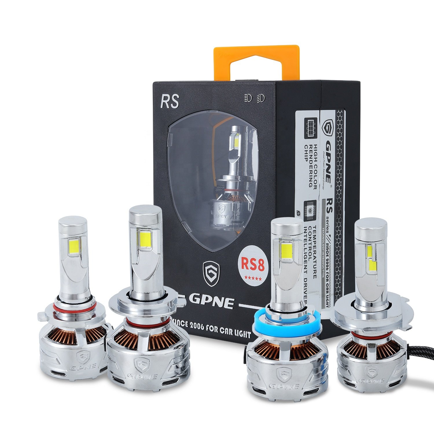 GPNE High Power 130W RS8 Auto Car Led Headlights H4 Led Light Bulb for Car H4 Led Headlight Bulbs Led Headlamps