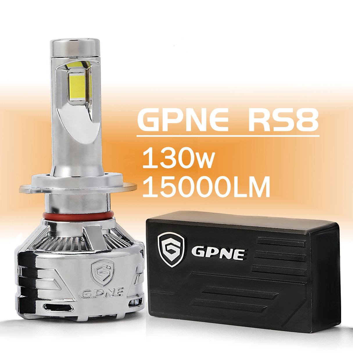 GPNE High Power 130W RS8 Auto Car Led Headlights H4 Led Light Bulb for Car H4 Led Headlight Bulbs Led Headlamps