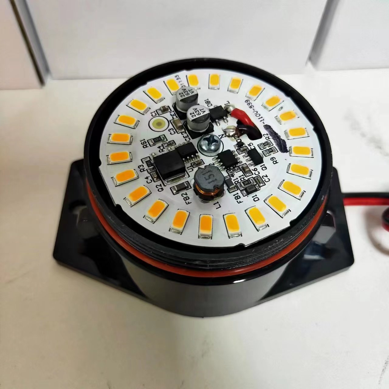 10-80v Car Flashing Lamp Ip67 Amber Red Emergency Strobe Light Forklift Warning Light Magnet Beacon Light for Vehicles Truck