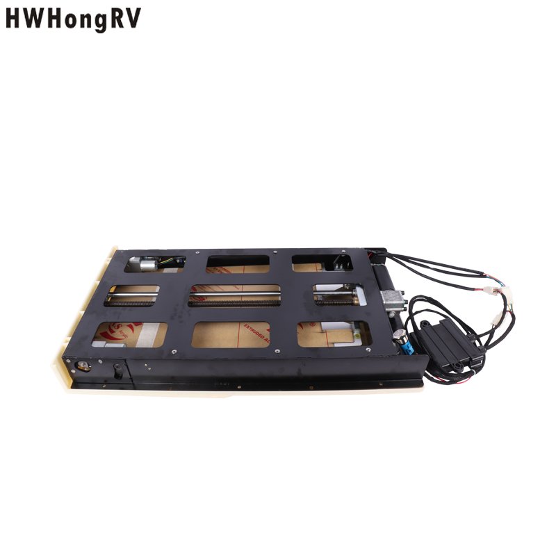 HWHongRV wholesales MPV hidden multi Functional Power Fold-Away Van electric table for vip cars