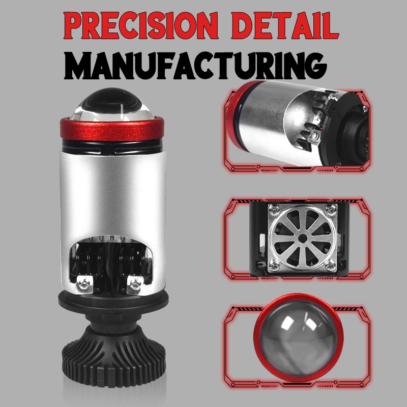 New Bi Led Mini H4 Projector Lens High Low Light 6000k H4 Mini Driving Light 12v H4 Headlight Bulb