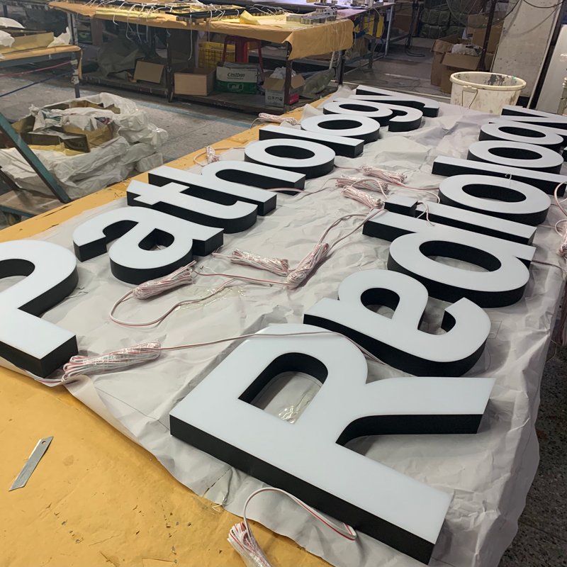 Outdoor Business 3D Acrylic Channel LED Letter Sign Board Shop Name Acrylic Sign Board for Shop