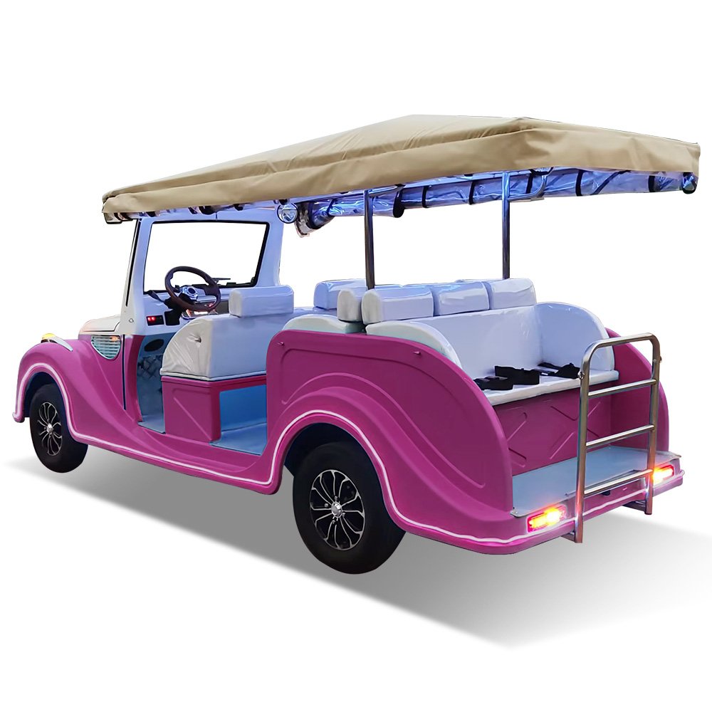 Classic Vintage Retro Tour Bus Electric Car Price T Model Golf Cart Car for Sale Four Wheel Camping