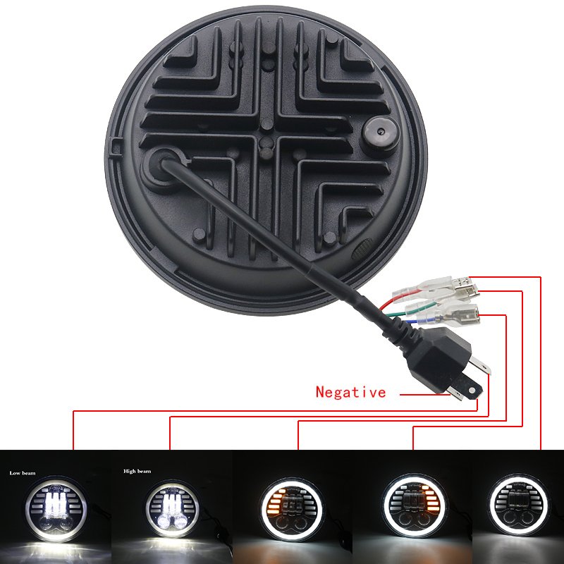 New Arrival Motorcycle Work Lights High Low Beam Turn signal 5.75inch Round Led Headlight for Truck Wrangler Led Spot Lights 4X4
