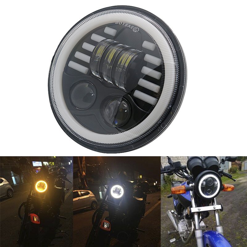 New Arrival Motorcycle Work Lights High Low Beam Turn signal 5.75inch Round Led Headlight for Truck Wrangler Led Spot Lights 4X4