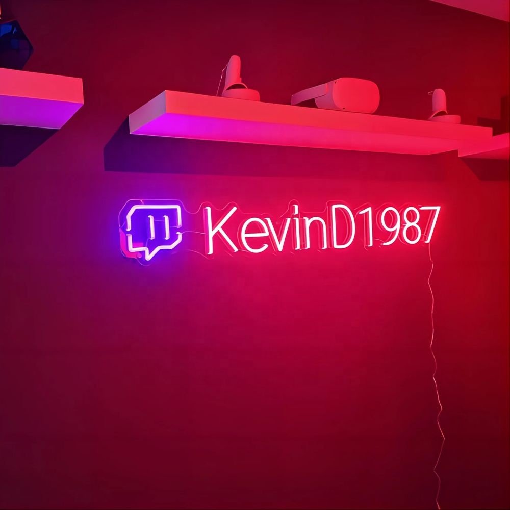 Personalized Game Tag Neon Sign Custom Gamer Username Neon Sign Custom Game Logo Twitch Neon Light Game Gift Husband Gift