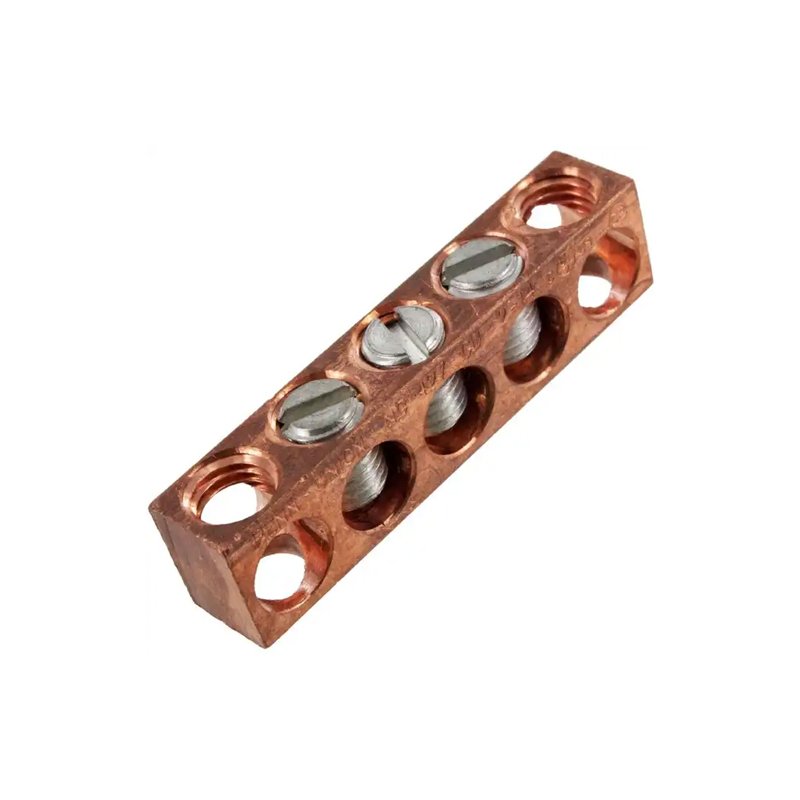 High Grade Brass Neutral Links Copper Earth Bus Bar Terminal Blocks Electrical Fittings 10A Rated PC Earthing Accessories