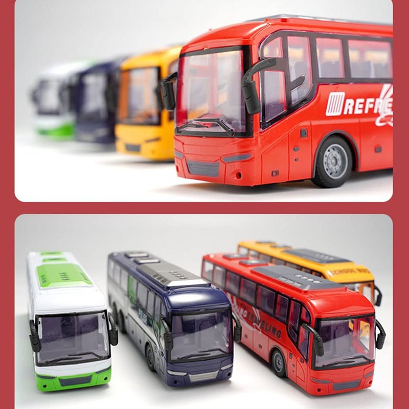 RC School Bus City Remote Control Car Vehicle 4 CH Radio Control Toys With Led Light Electronic Hobby Truck for Kids Boys Girls