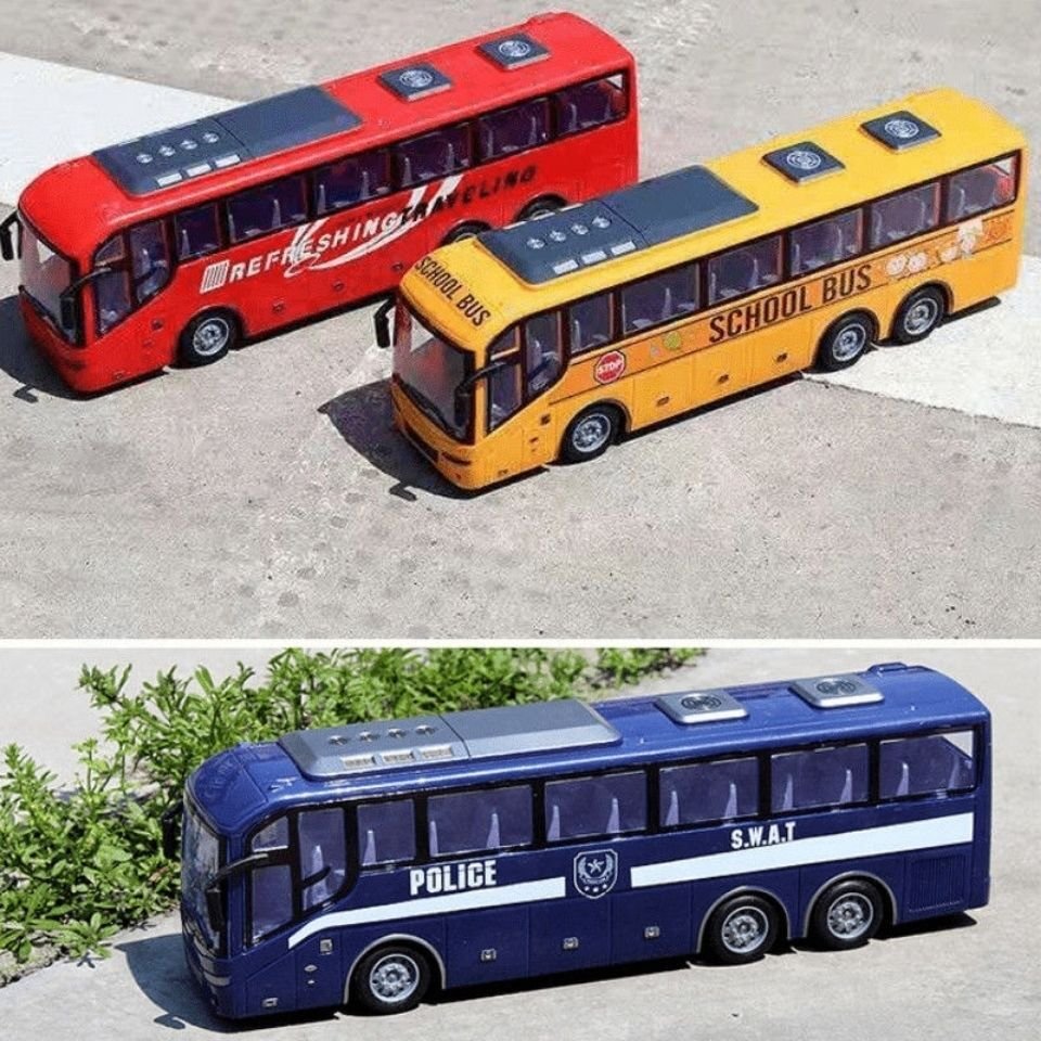RC School Bus City Remote Control Car Vehicle 4 CH Radio Control Toys With Led Light Electronic Hobby Truck for Kids Boys Girls