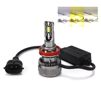 GPNE V6X 25W H19 H7 H11 Very Bright 3000K/4300K/6000k Canbus Car Headlight Bulb Tri-color Led Head Lamp