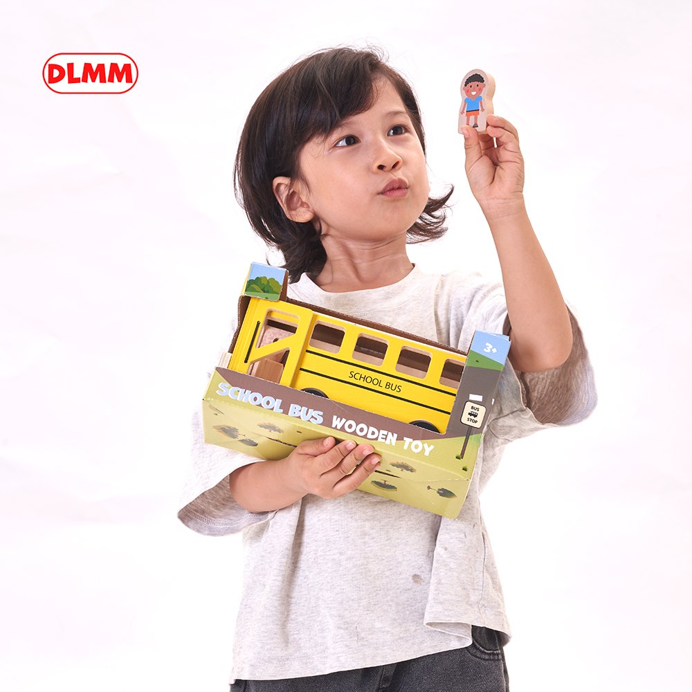 Wooden School Bus Toy Eco Friendly Wooden School Bus Classic Toys Montessori Education Campus Bus Wooden Toys