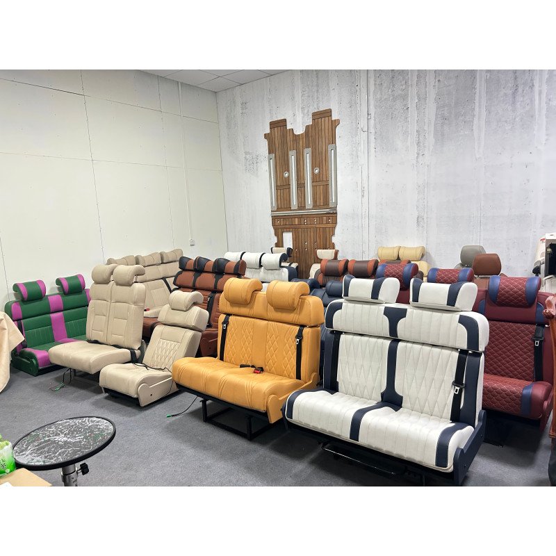 Customization Car Interior Accessories Folding Car Luxury Style Change Over Sofa Bus Seat for RV MPV Motorhome Campervan Caravan