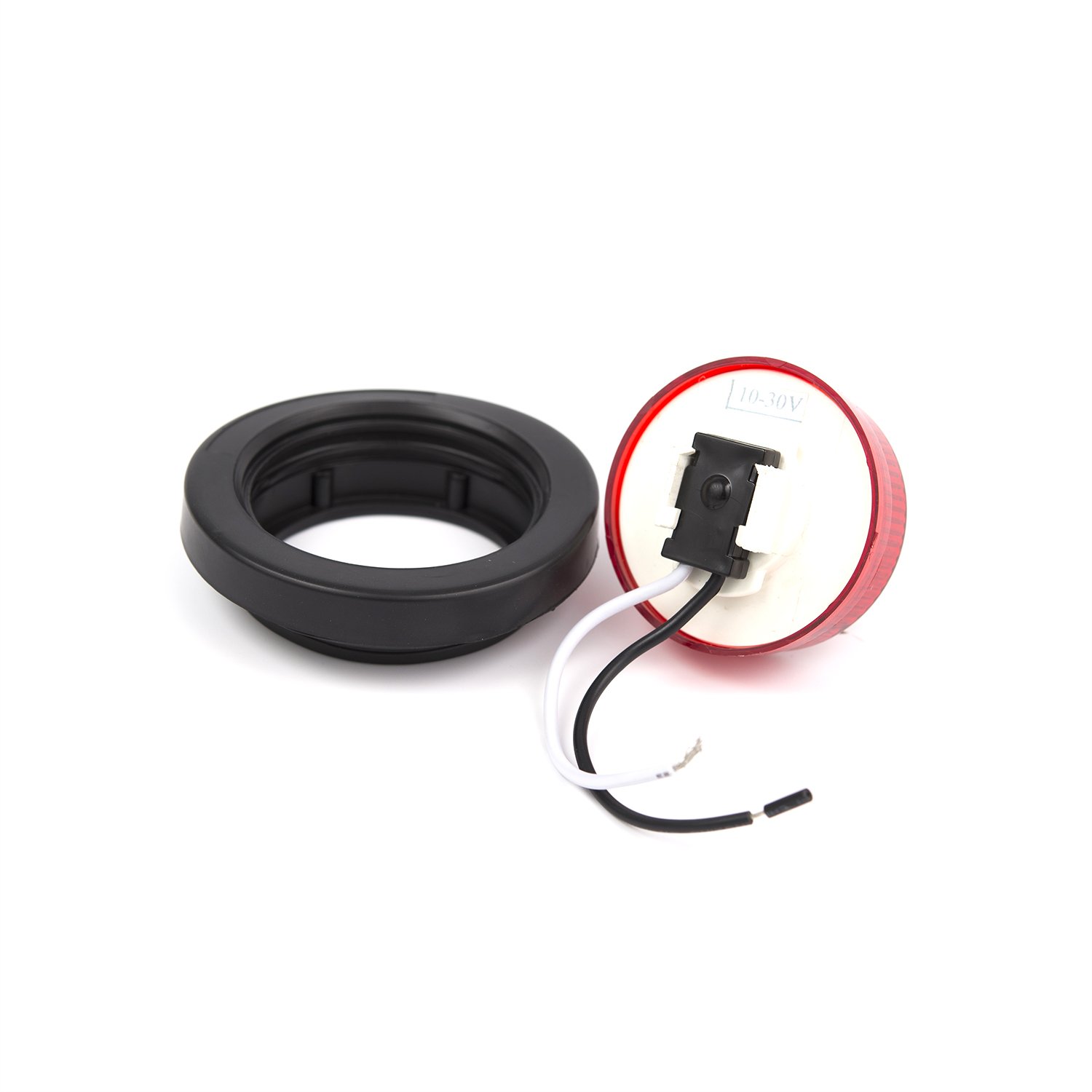 2 inch amber round PVC grommet 10-30V side marker light with 2-pin plug 3 piranha leds clearance lamp for truck trailer vehicle