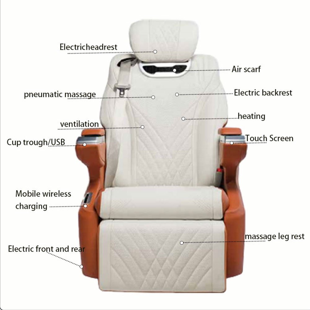 Luxurious and Comfortable Business Car Seats, Van Interior Accessories Multifunctional Seats