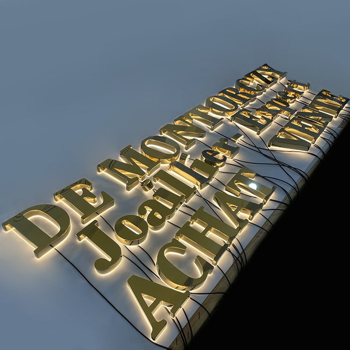 Custom Outdoor Hotel Logo Stainless Steel Backlit Letter Ada Signage 3D Illuminated Restaurant Channel Sign