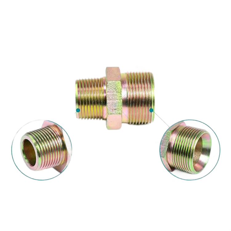 Excavator Accessories PC300/PC400 Bushing Pin Carbon Steel Connection Pt/Zg Cone Thread Oil Pipe Joint