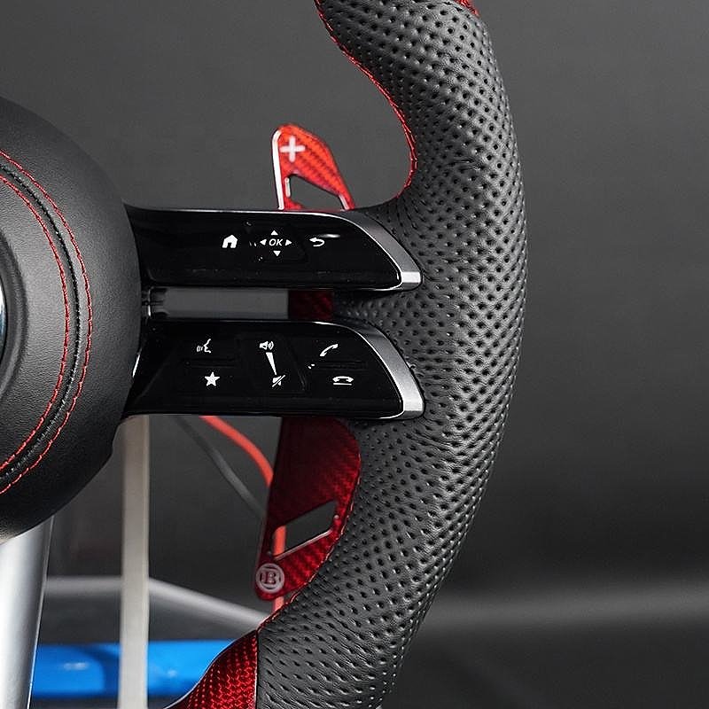 High Quality Full Leather Alcantara Carbon Fiber Steering Wheel for AMG Benz W204 W205 W211 W212 W213 2005-2021 Year