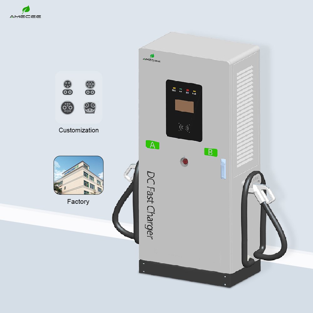 Hicbest CCS2 GBT 40-400kW Commercial OCPP DC EV Charger NACS DC Bus Electric Vehicle Charging Station With Advertising
