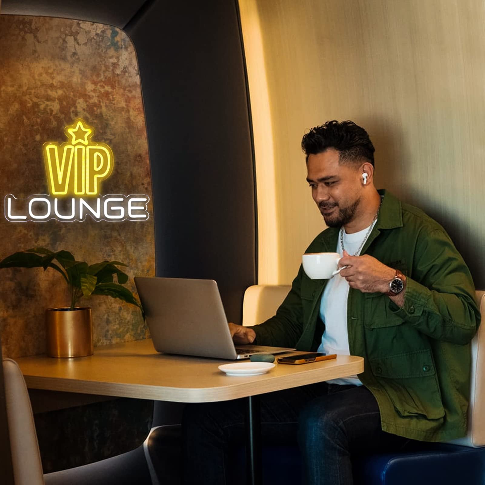 VIP Lounge Neon Signs for Wall Decor Neon Lights for Bedroom Led Business Signs Suitable for Night Club Bar Hotels