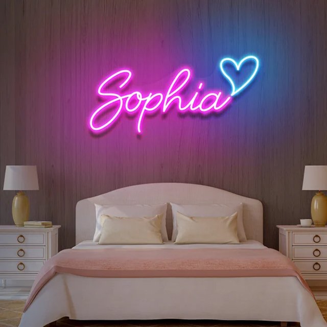 Rebow Dropshipping Wall Mounted Led Neon Sign Kawaii Indoor Waterproof Led Neon Sign