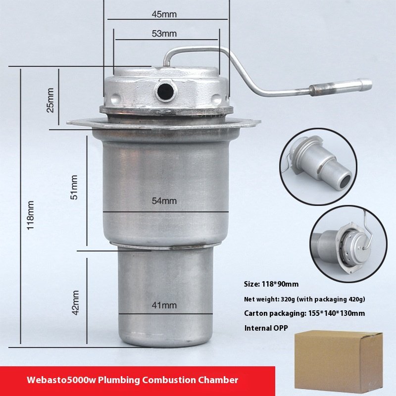 Customizable 5kw Stainless Steel Combustion Chamber New Efficient Water Heating Burner for Trucks and Buses for Water Heaters
