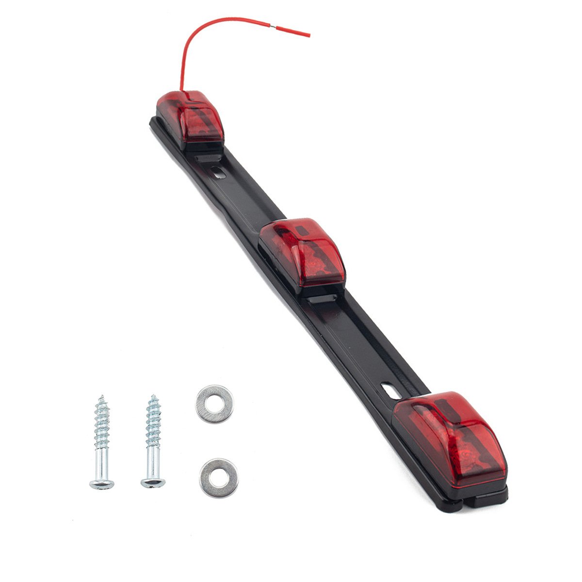 9LED 12V Led Brake Light Bar for Truck Trailer Pickup Trailer Tail Side Marker Light with Reflector Red Brake Lamp