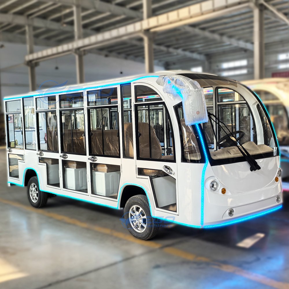 Battery Powered 8 Seat 14 Seater Passengers City Vehicle Tourist Shuttle Electric Mini Sightseeing Bus Car
