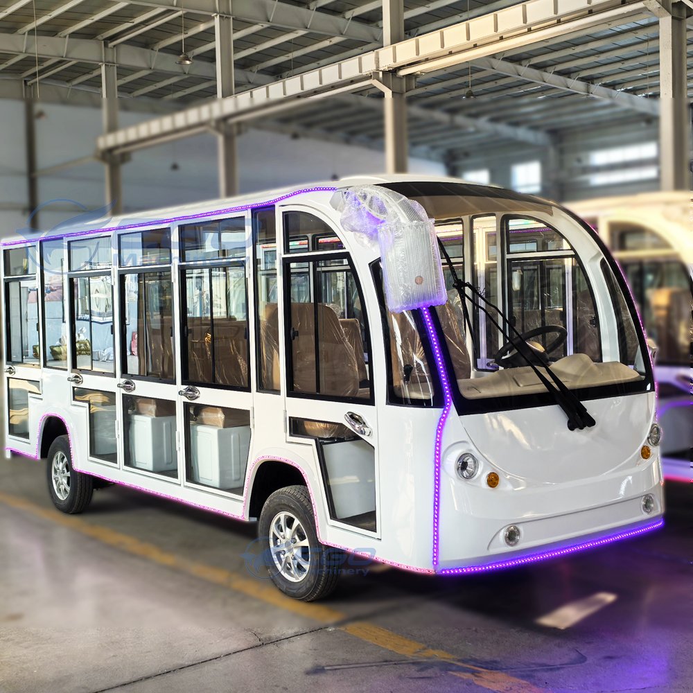 Battery Powered 8 Seat 14 Seater Passengers City Vehicle Tourist Shuttle Electric Mini Sightseeing Bus Car