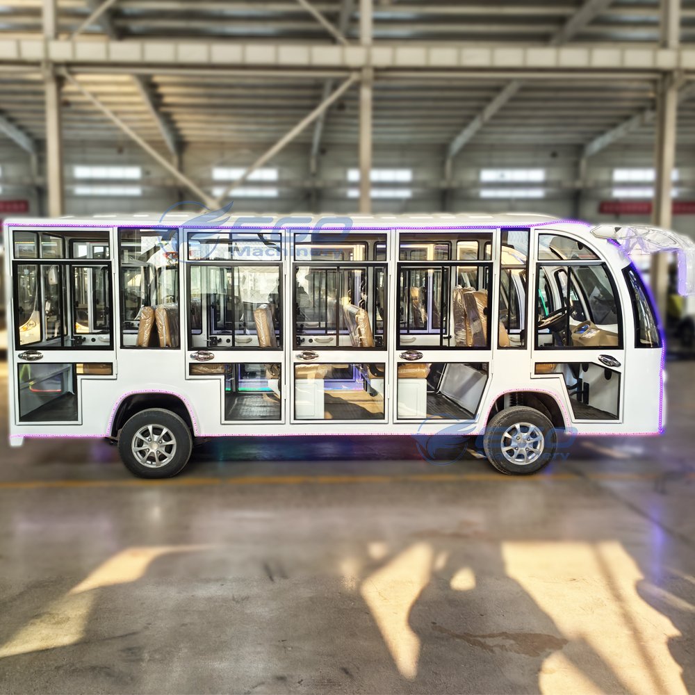 Battery Powered 8 Seat 14 Seater Passengers City Vehicle Tourist Shuttle Electric Mini Sightseeing Bus Car