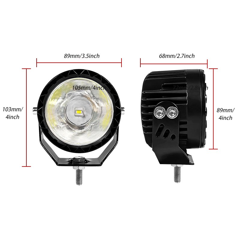 Super Bright 3.5 Inch Spot White Yellow LED Work Driving Head Fog Light for Car SUV Offroad Motorcycle ATV UTV BUS Truck 12-48V