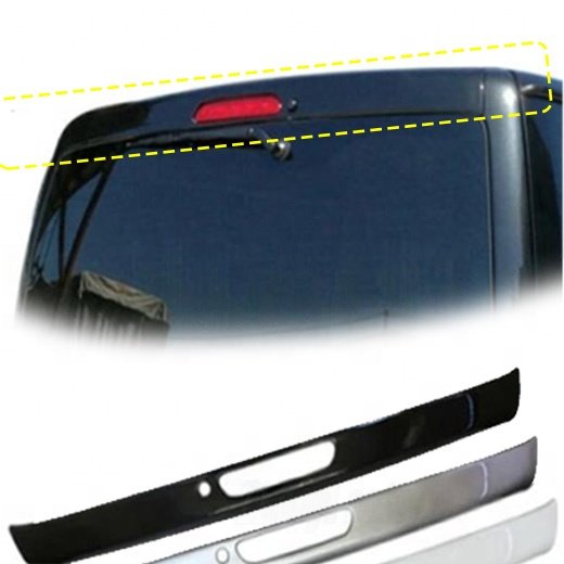 Mini Van Wide Body Kit Carbon Fiber Rear Spoiler Roof Wing for Hiace 200 Bus Tuning Accessory Parts Right Left Hand Drive