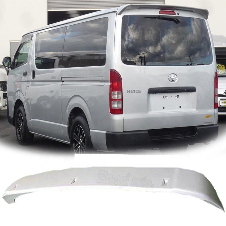 Mini Van Wide Body Kit Carbon Fiber Rear Spoiler Roof Wing for Hiace 200 Bus Tuning Accessory Parts Right Left Hand Drive